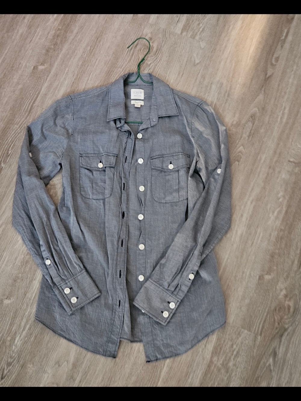J. Crew Women's Chambray Button-Down Shirt in Light Blue